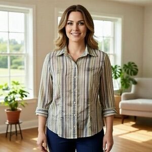 *30off3* Gap stretch shirt. Size 8.